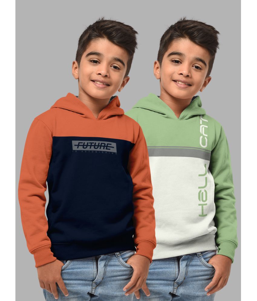     			HELLCAT Pack of 2 Boys Cotton Blend Sweatshirt ( Multicolor3 )