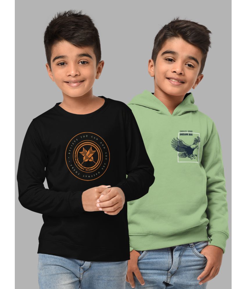     			HELLCAT Pack of 2 Boys Cotton Blend Sweatshirt ( Multicolor1 )