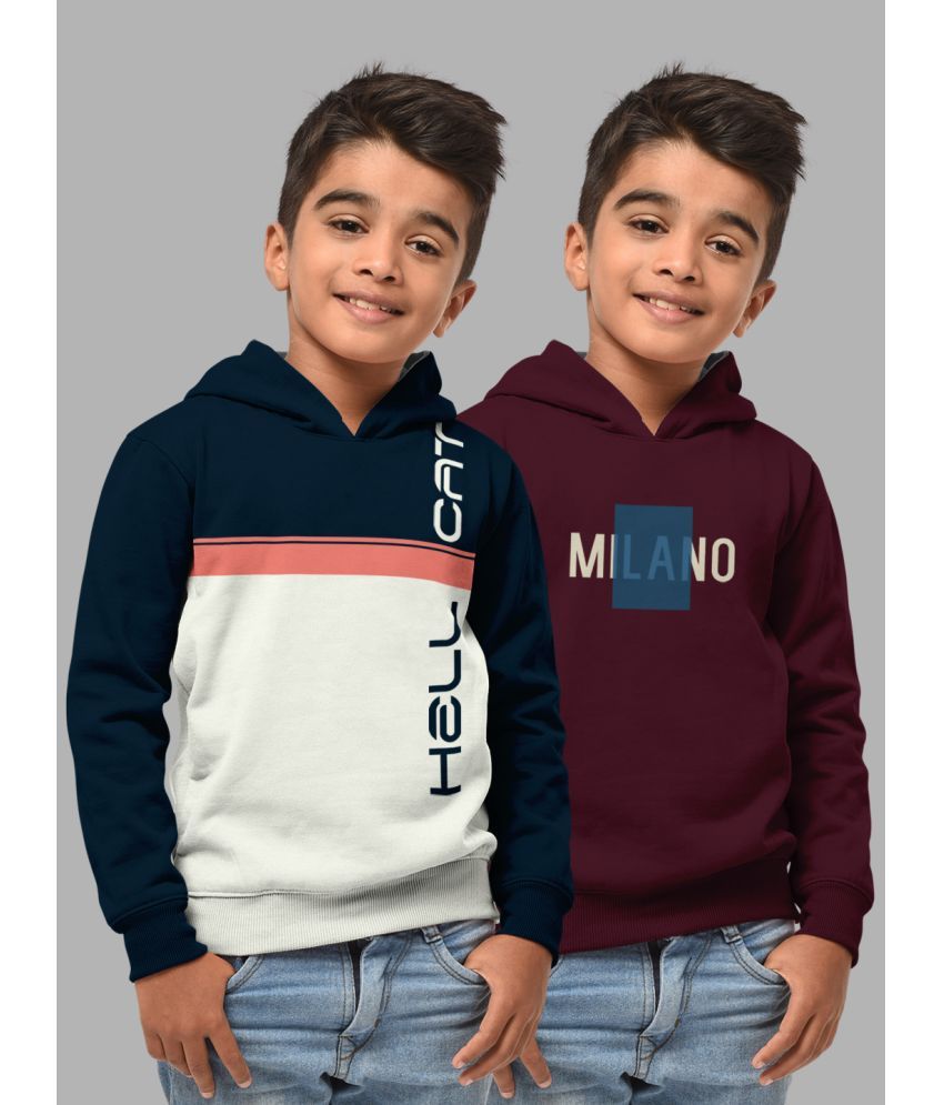     			HELLCAT Pack of 2 Boys Cotton Blend Sweatshirt ( Multicolor1 )