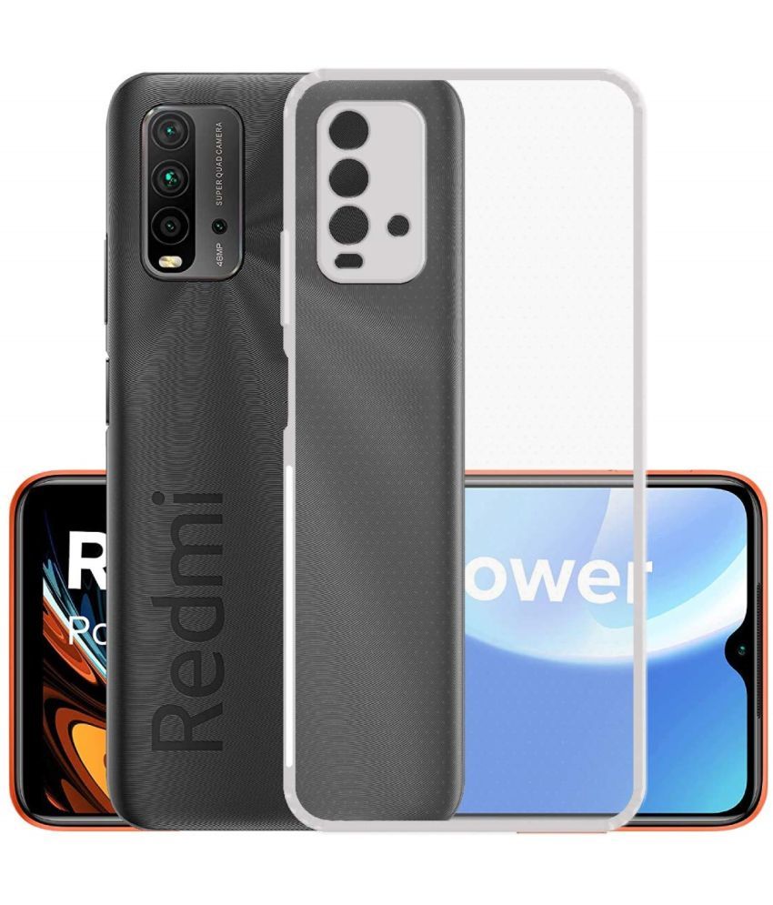     			Case Vault Covers - Transparent Silicon Silicon Soft cases Compatible For Xiaomi Redmi 9 Power ( Pack of 2 )