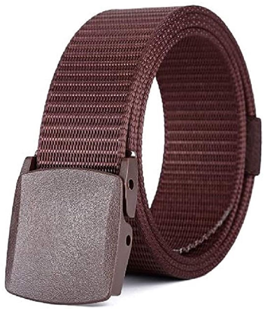     			Clock21 - Brown Canvas Men's Casual Belt ( Pack of 1 )