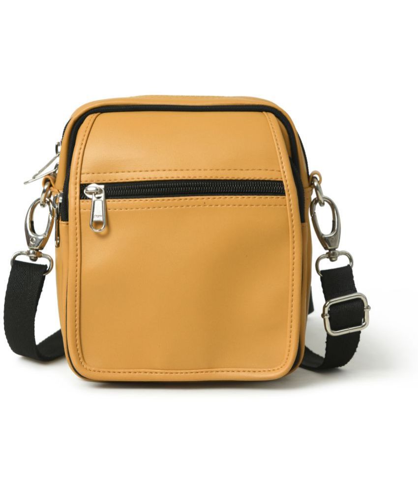     			MATRICE - Yellow Solid Messenger Bag