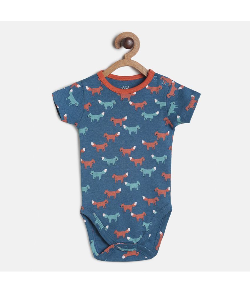     			MINI KLUB - Blue Cotton Bodysuit For Baby Boy ( Pack Of 1 )