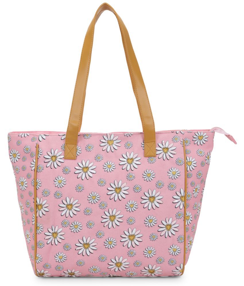     			Style Smith Pink Floral Women Tote Bag