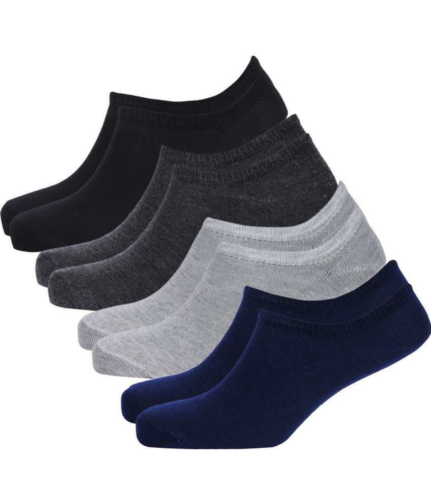     			Broen - Cotton Men's Solid Multicolor No Show Socks ( Pack of 4 )