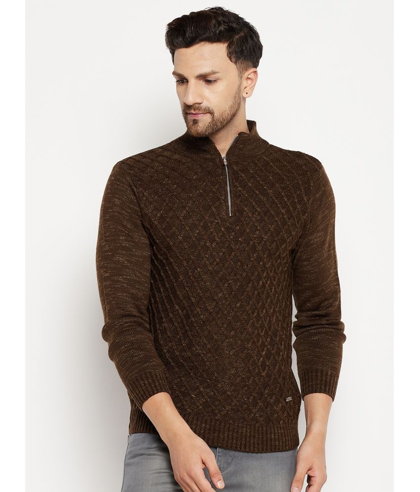     			Duke - Brown Woollen Blend Men's Pullover Sweater ( Pack of 1 )