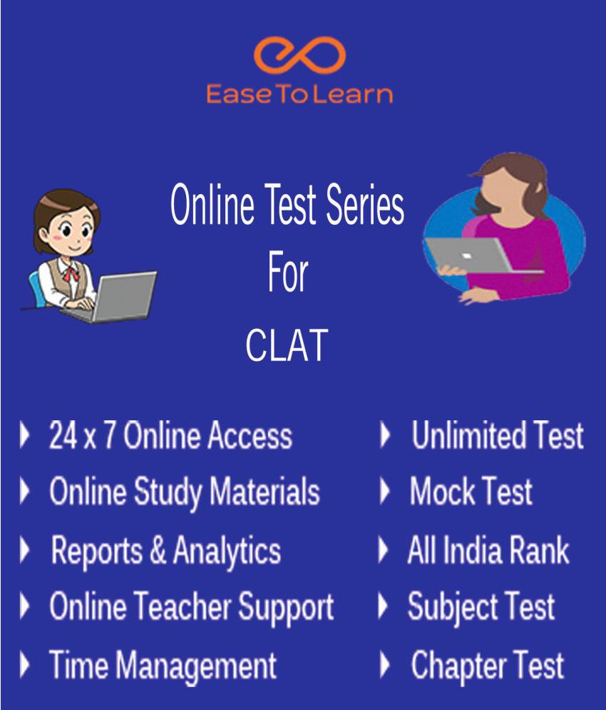     			Ease To Learn CLAT Online Topic & Mock Test Series with Study Materials Online Tests