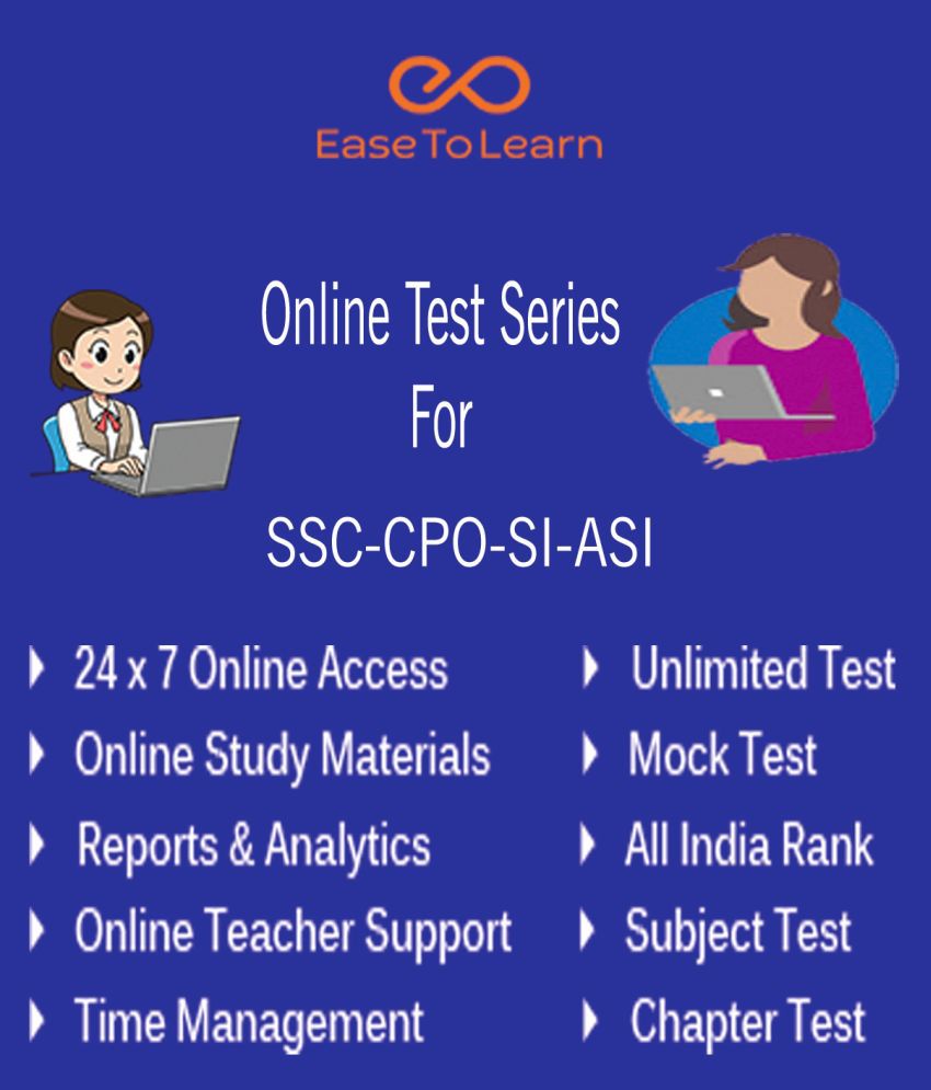     			Ease To Learn SSC CPO Online Topic & Mock Test Series with Study Materials Online Tests