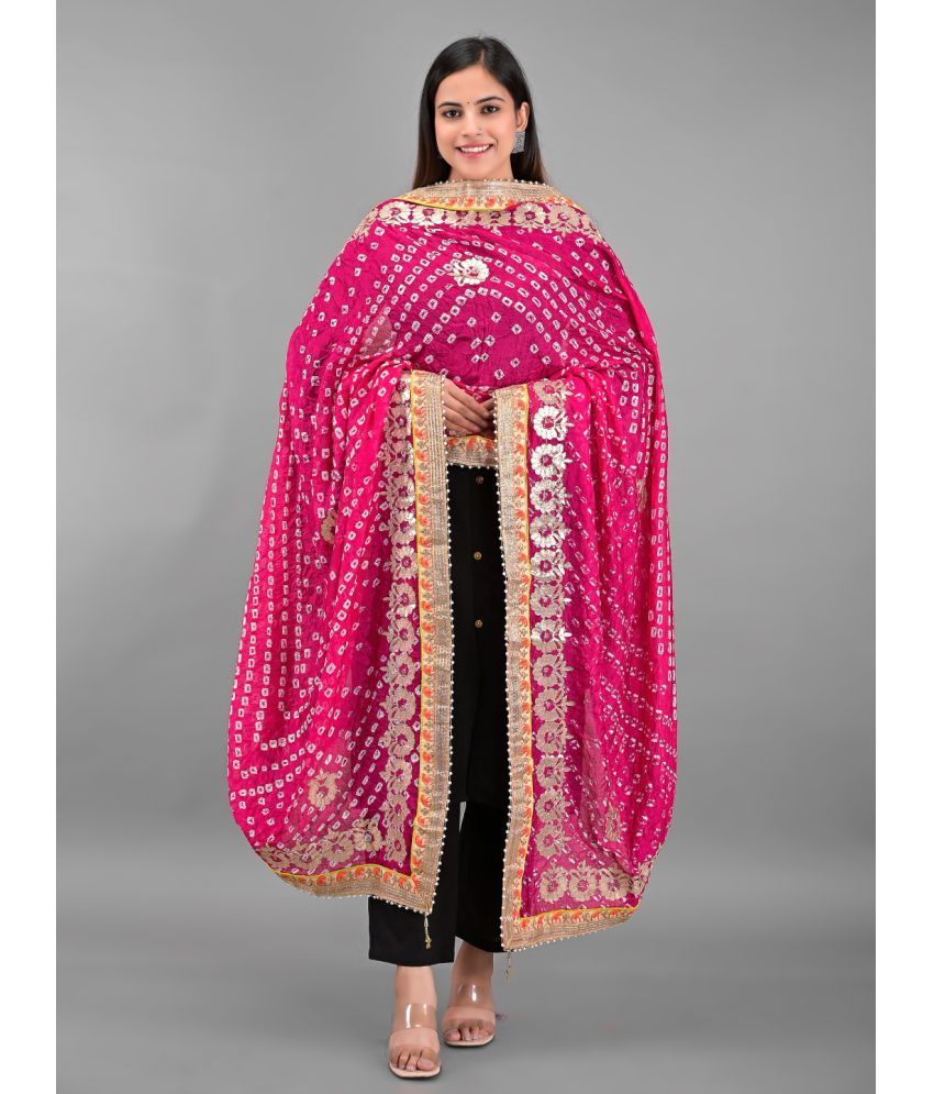     			Apratim - Pink Silk Women's Dupatta - ( Pack of 1 )