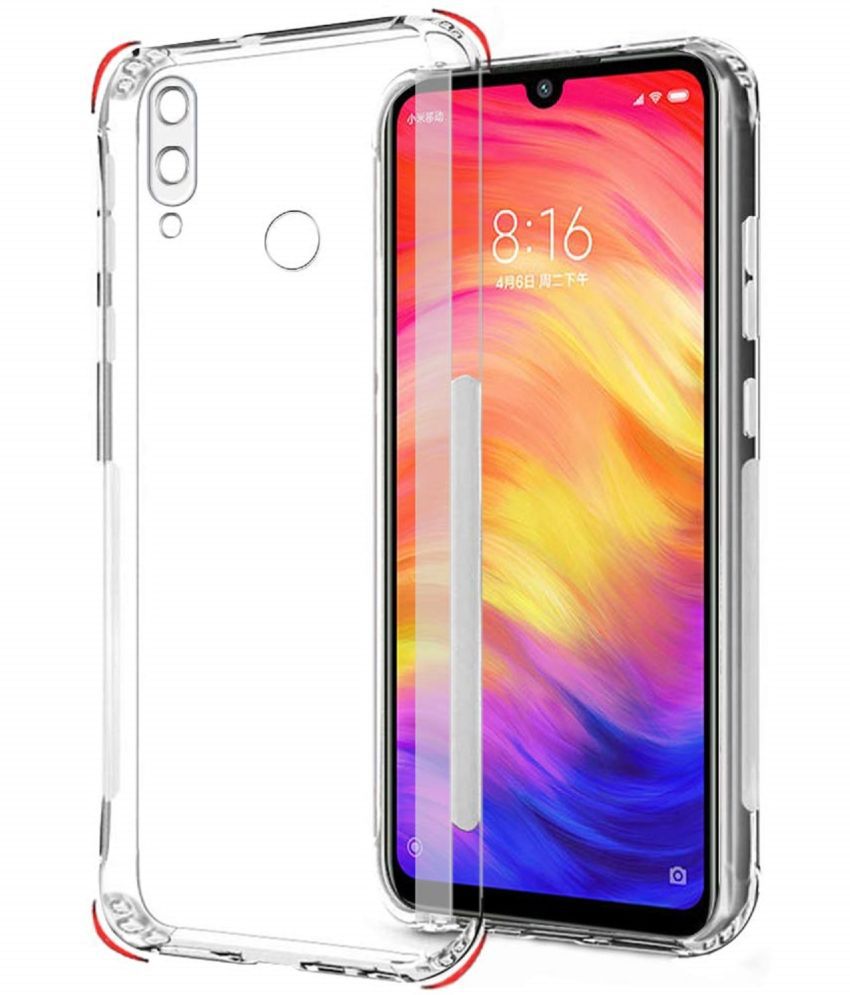     			Case Vault Covers - Transparent Silicon Silicon Soft cases Compatible For Xiaomi Redmi Note 7 ( Pack of 2 )