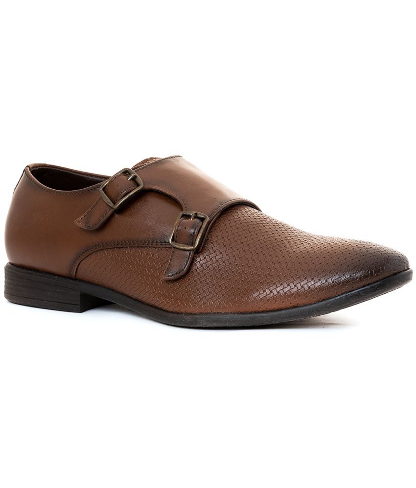     			Khadim's - Brown Men's Monk Strap Formal Shoes
