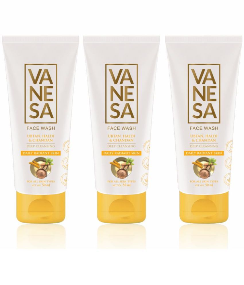     			Vanesa Ubtan & Haldi Chandan Face Wash For All Skin Type 50Gm Each (Pack Of 3)