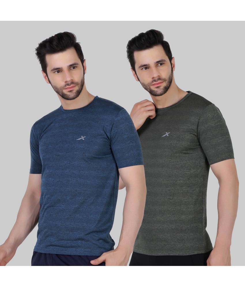     			Vector X - Multicolor Polyester Regular Fit Men's Sports T-Shirt ( Pack of 2 )