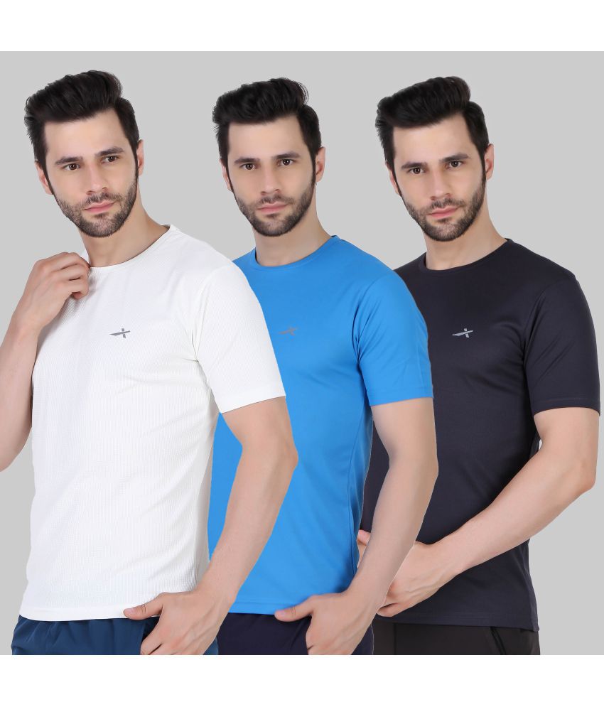     			Vector X - Multicolor Polyester Regular Fit Men's Sports T-Shirt ( Pack of 3 )
