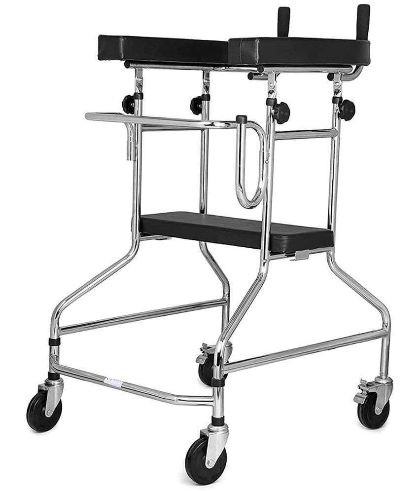 entros Height Adjustable Patient Rollator Walker Manual Wheel Chair