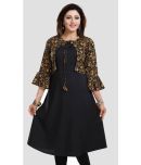 Meher Impex - Black Crepe Women's Jacket Style Kurti ( Pack of 1 )