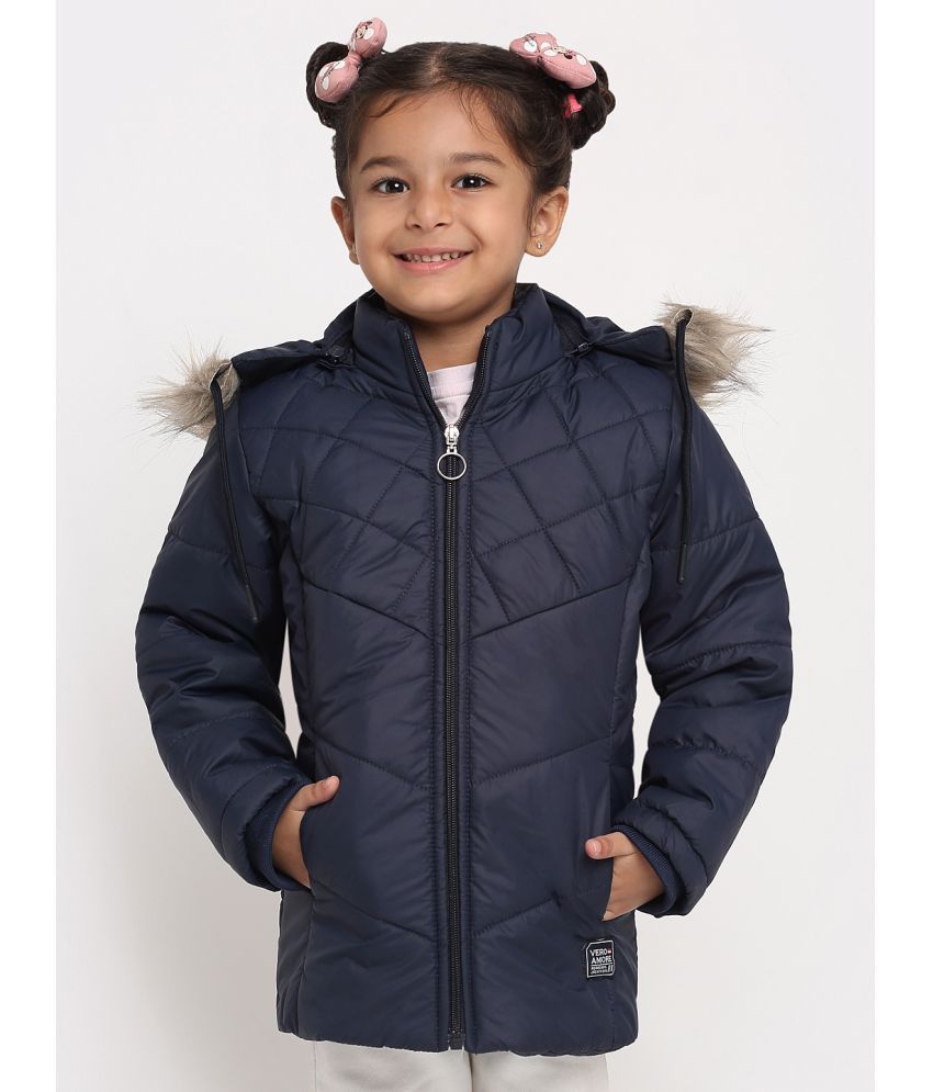     			VERO AMORE Girls Polyester Quilted & Bomber For ( Pack of 1 , Navy )