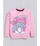 Lazy Shark Girls Cotton Sweatshirt ( Pink )