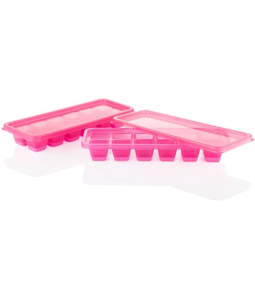     			Analog kitchenware Ice Cube Tray with Lid Pink, 2 Pcs