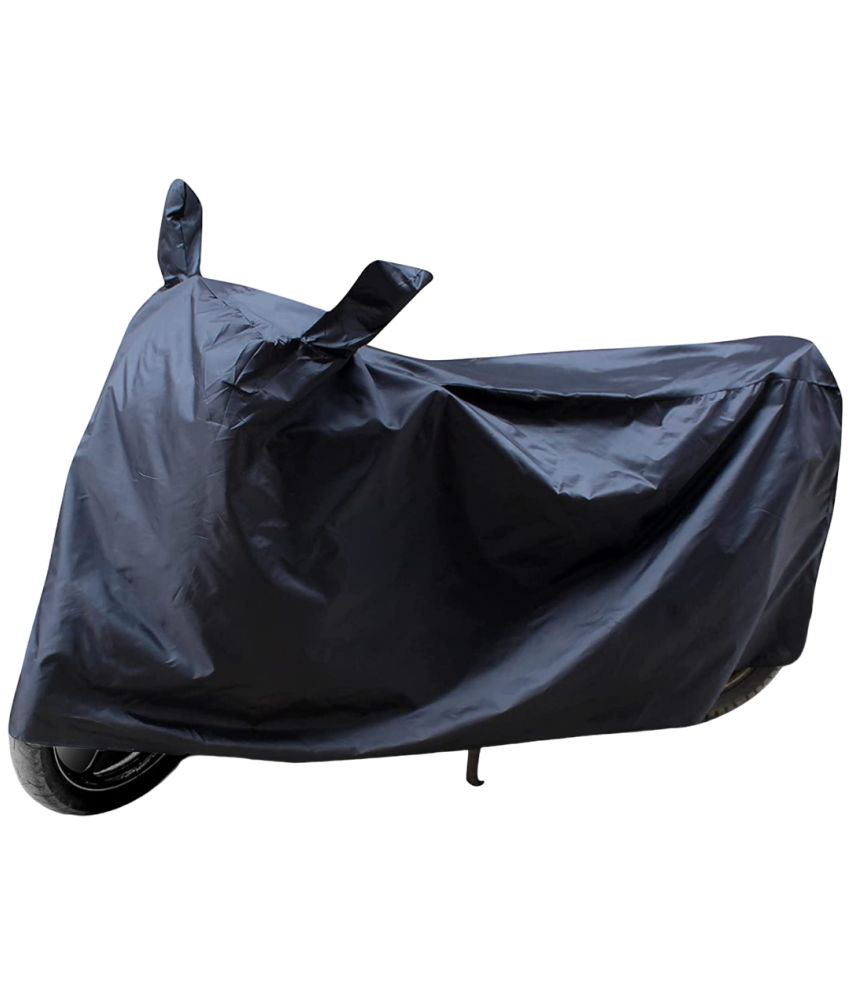     			AutoRetail - Dust Proof Two Wheeler Polyster Cover With (Mirror Pocket) for TVS Victor GX Black (pack of 1)