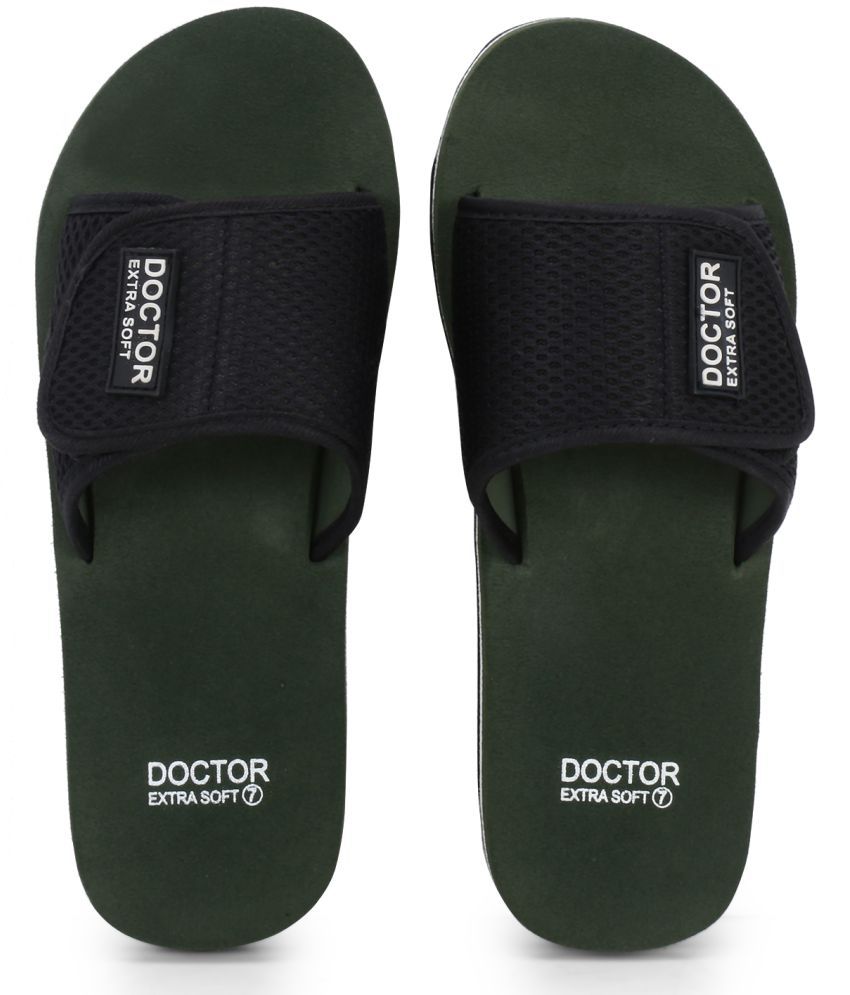     			DOCTOR EXTRA SOFT - Olive Men's Slide Flip Flop