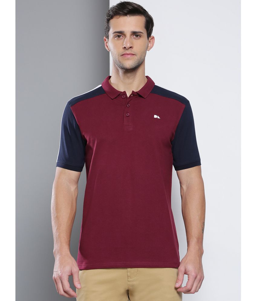     			Dennis Lingo - Maroon Cotton Slim Fit Men's Polo T Shirt ( Pack of 1 )