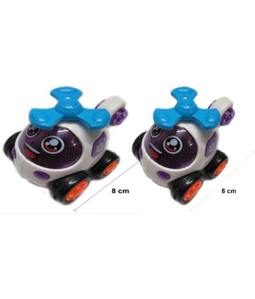 Friction powerred push Go Toy purple & smiling mini toy helicopter Friction powerred push Go Toy purple