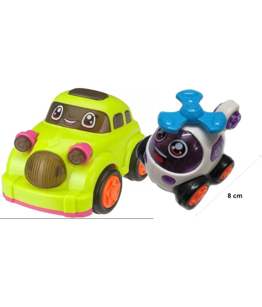 Friction powerred push Go Toy purple & Unbreakable Car Toy Realistic Movements green