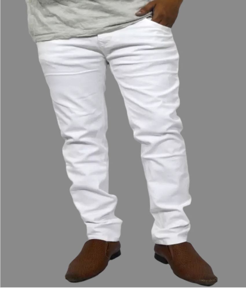     			Lawson - White Denim Slim Fit Men's Jeans ( Pack of 1 )