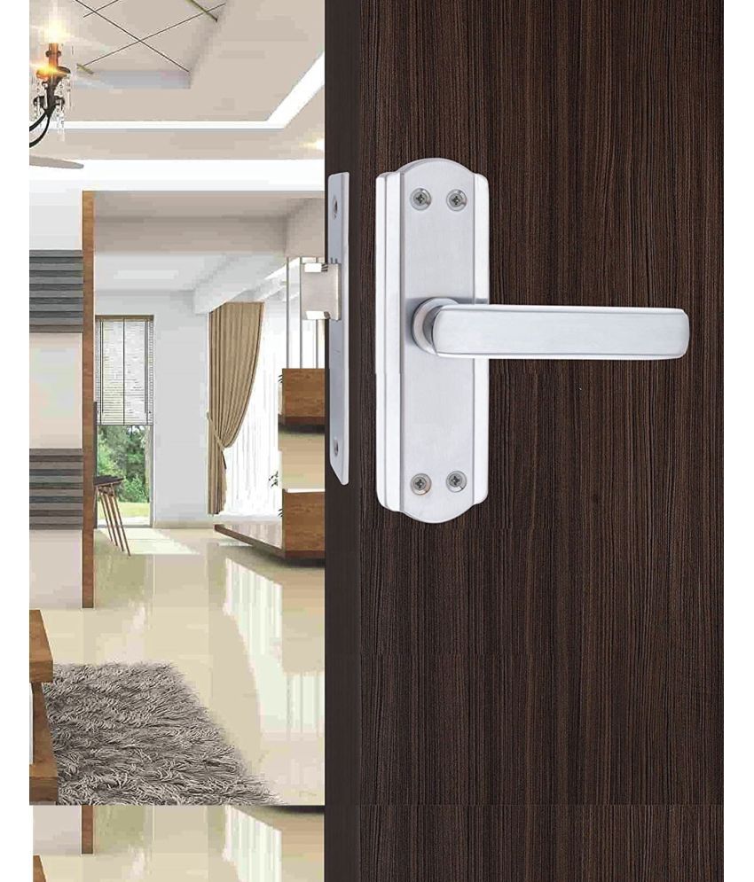     			ONMAX Steel 5 Inches Bathroom Door Lock | Mortise Door Handle with Baby Latch Lock | Chrome Finish  (CP)| Keyless | Bathroom Lockset for Door | Balcony Toilet Washroom (ZBL+S701BCP)
