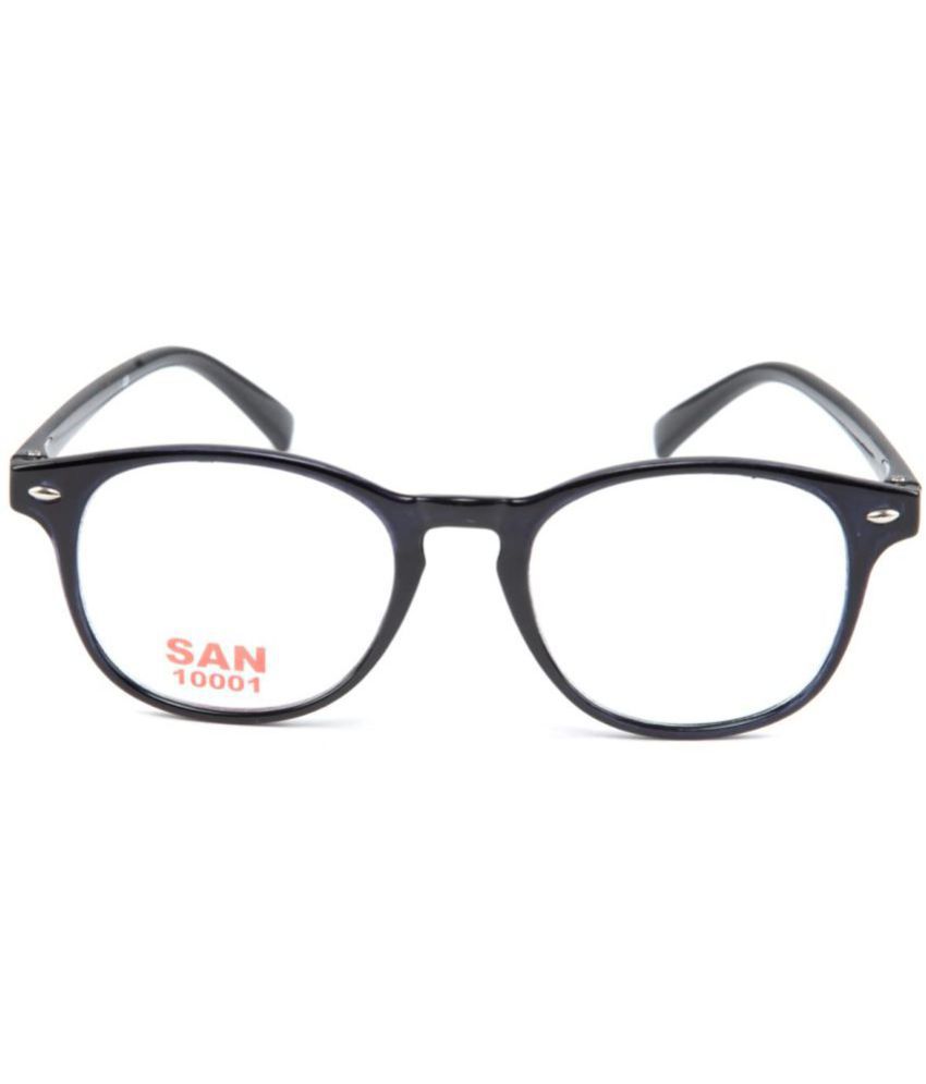     			SAN EYEWEAR - Black Full Rim Oval Computer Glasses ( Pack of 1 )