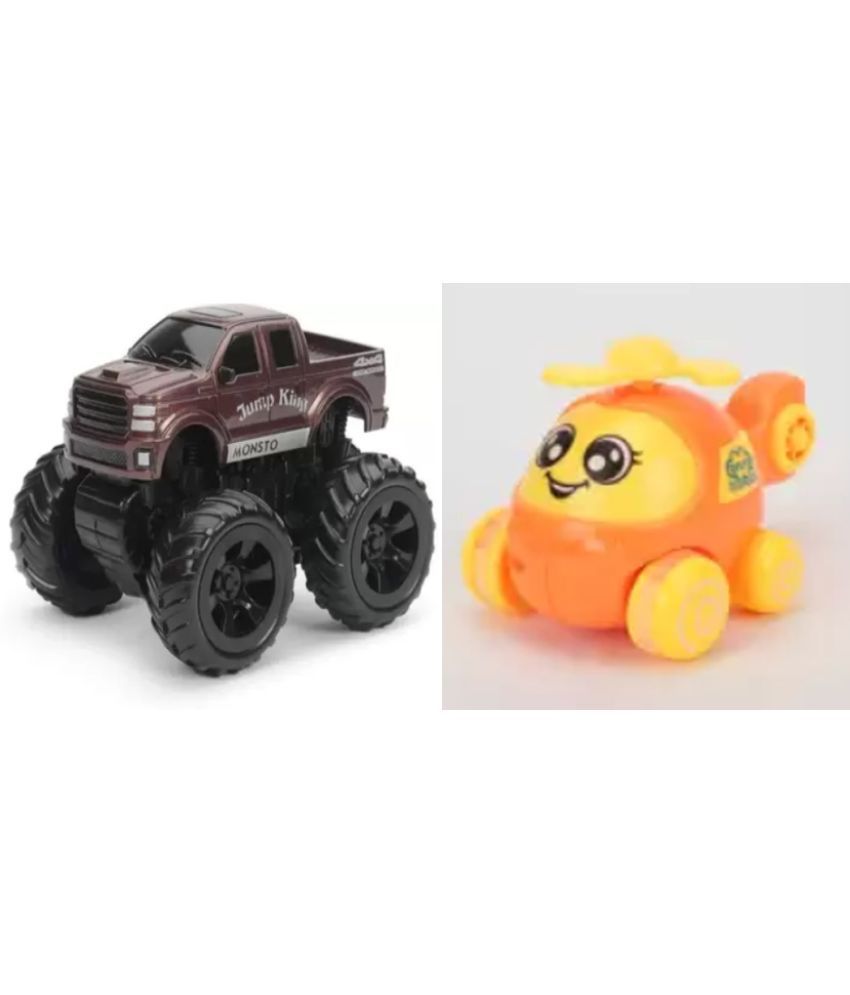 helicopter Friction powerred toy yellow & Mini Friction Powered 4WD