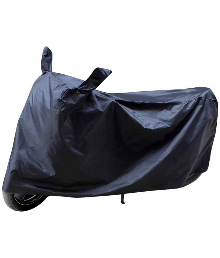     			AutoRetail - Dust Proof Two Wheeler Polyster Cover With (Mirror Pocket) for yamaha Saluto Rx Black (pack of 1)