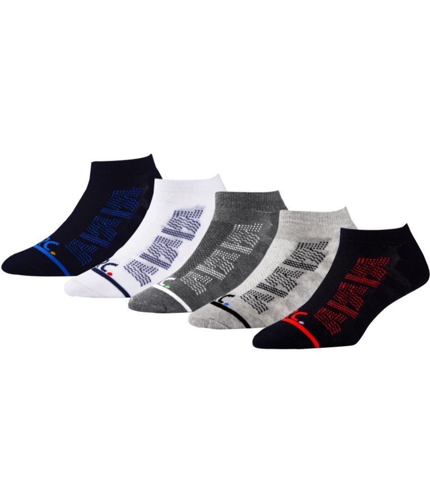     			RC. ROYAL CLASS - Cotton Blend Men's Self Design Multicolor No Show Socks ( Pack of 5 )