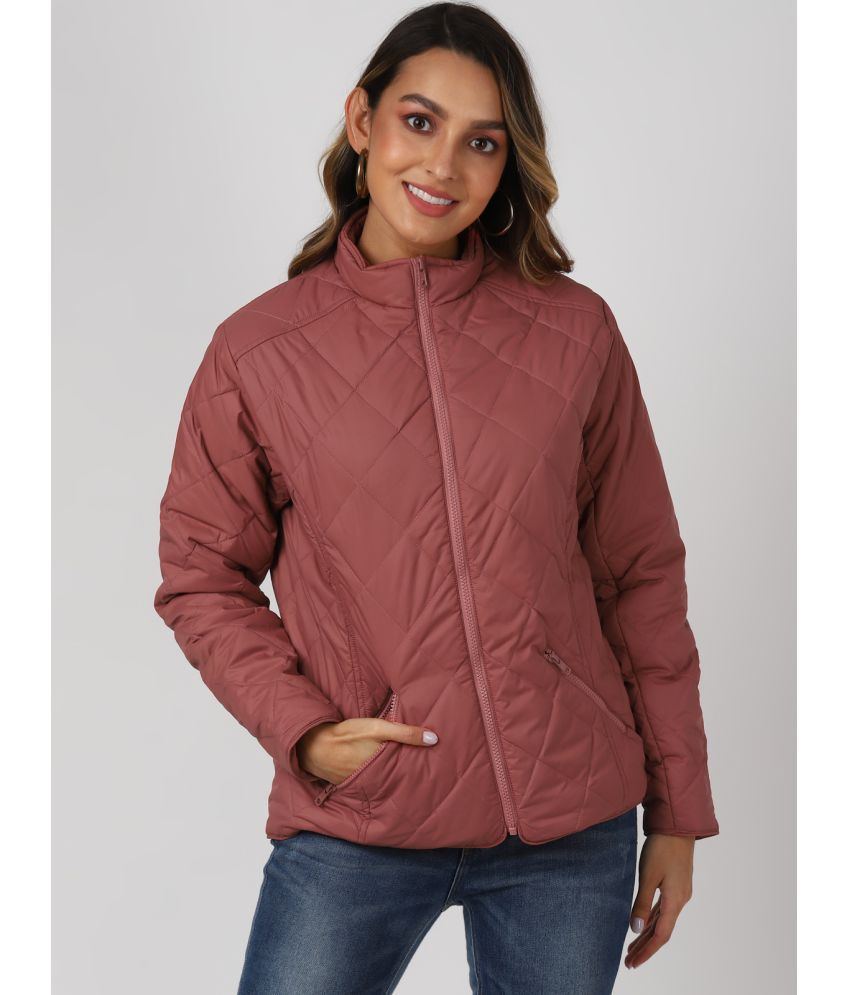 UrbanMark Women Quilted Full Sleeves Jacket -Pink
