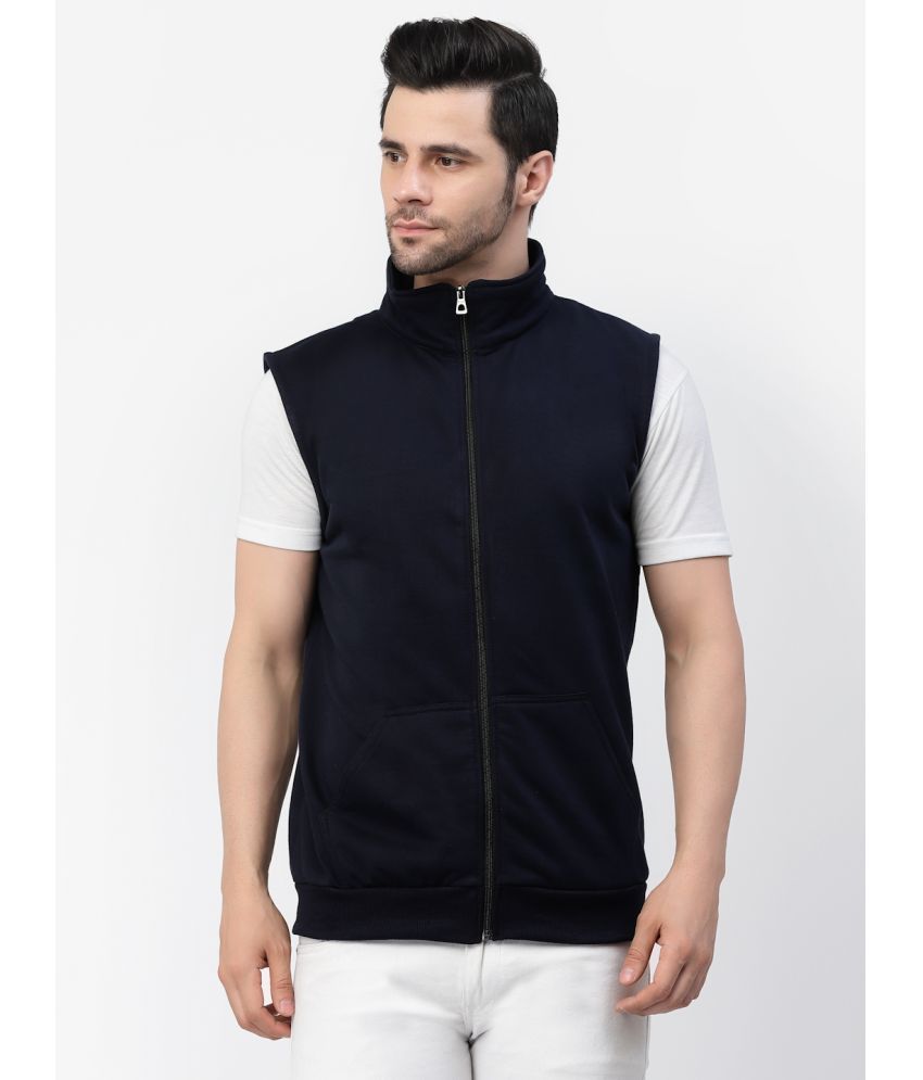     			Uzarus - Navy Cotton Blend Regular Fit Men's Casual Jacket ( Pack of 1 )