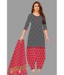 shree jeenmata collection - Black A-line Cotton Women's Stitched Salwar Suit ( Pack of 1 )