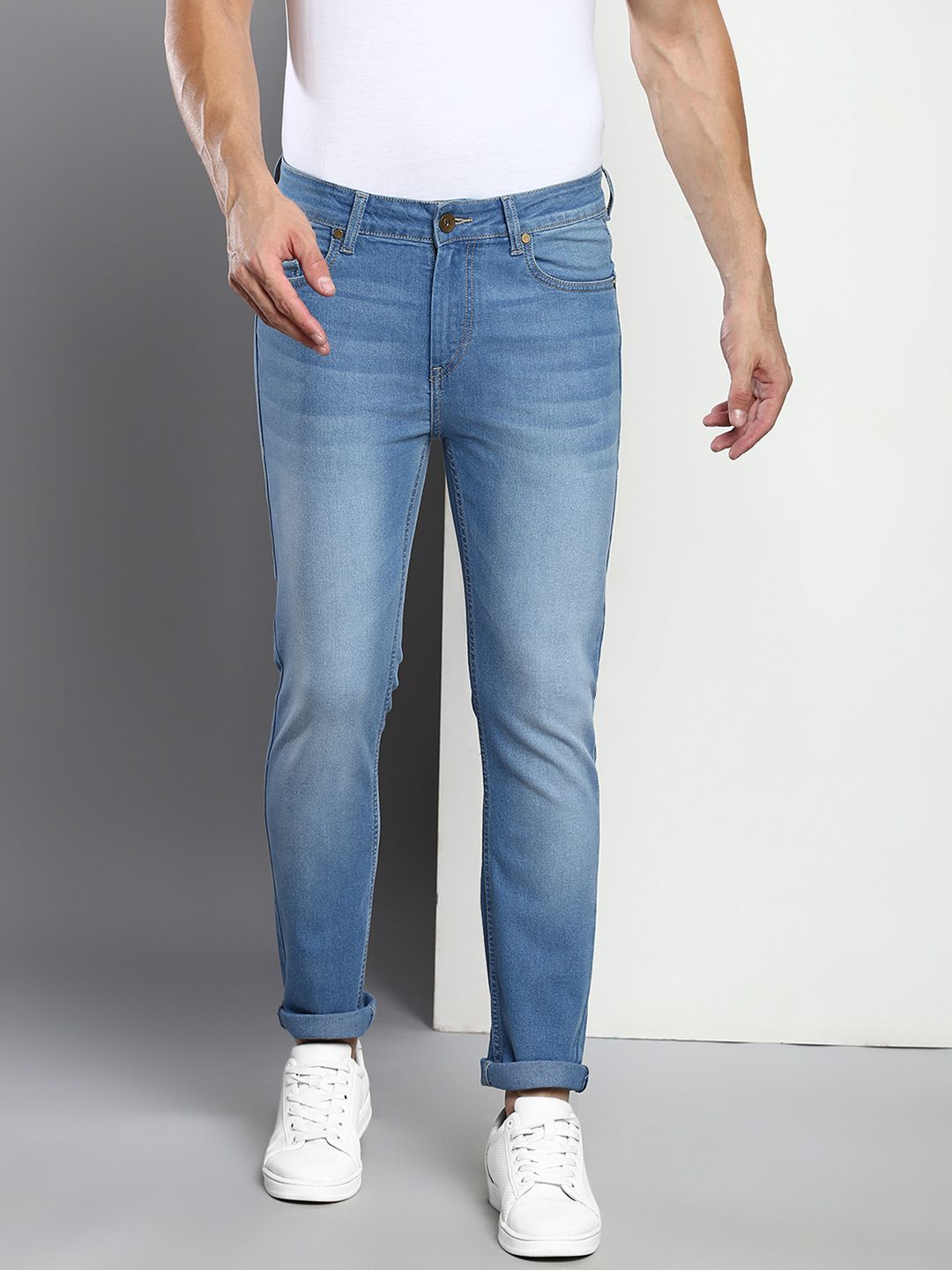     			Dennis Lingo - Light Blue Denim Slim Fit Men's Jeans ( Pack of 1 )