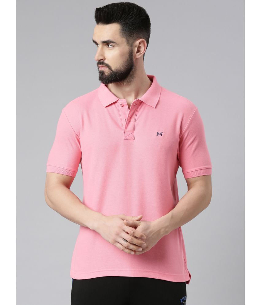    			Force NXT - Pink Cotton Regular Fit Men's Polo T Shirt ( Pack of 1 )