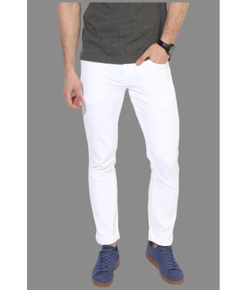     			HALOGEN - White Denim Skinny Fit Men's Jeans ( Pack of 1 )