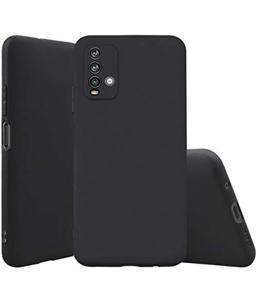     			Kosher Traders - Black Silicon Plain Cases Compatible For Xiaomi Redmi 9 Power ( Pack of 1 )