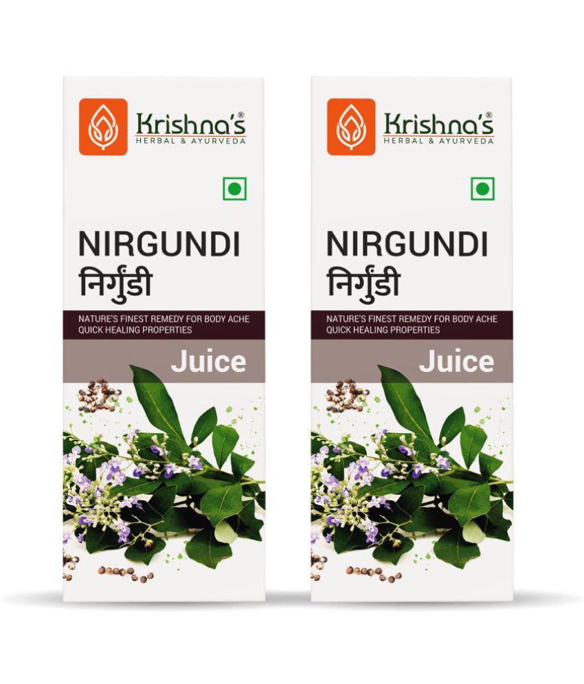     			Krishna's Herbal & Ayurveda Nirgundi Juice 500ml ( Pack of 2 )