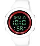 Renaissance Traders - White PU Digital Men's Watch