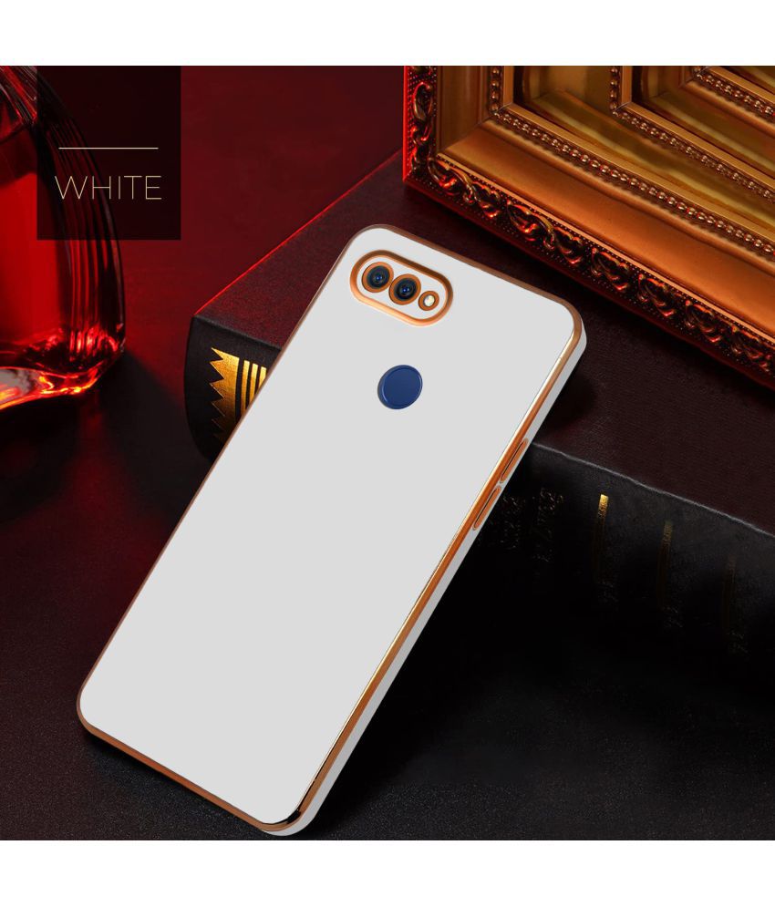     			Doyen Creations - White Silicon Silicon Soft cases Compatible For Oppo A5s ( Pack of 1 )