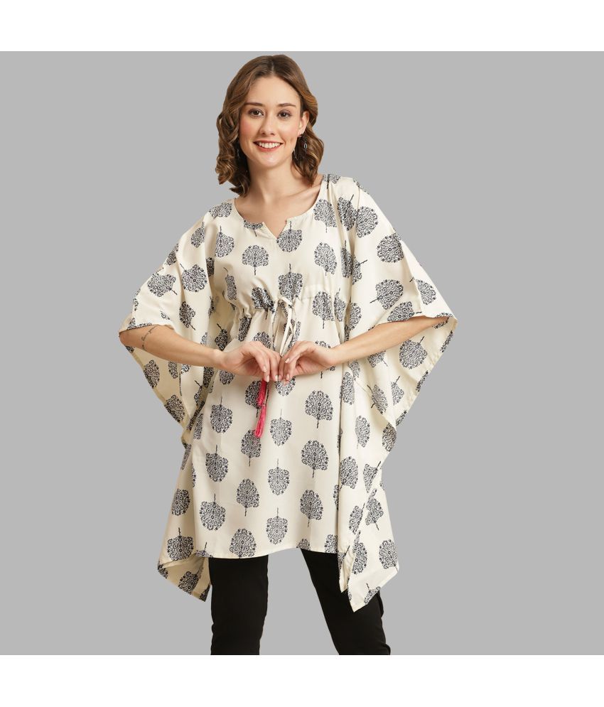     			Fabflee - Off White Crepe Women's Kaftan ( Pack of 1 )