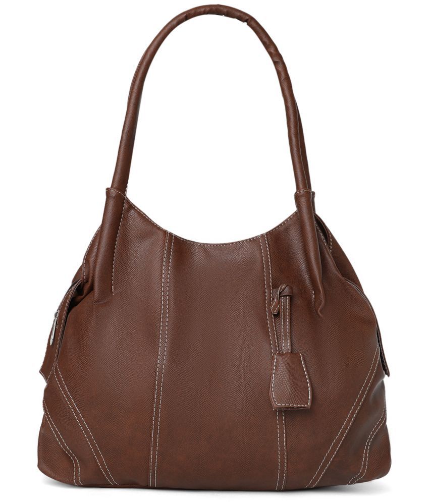     			Fostelo - Brown PU Shoulder Bag