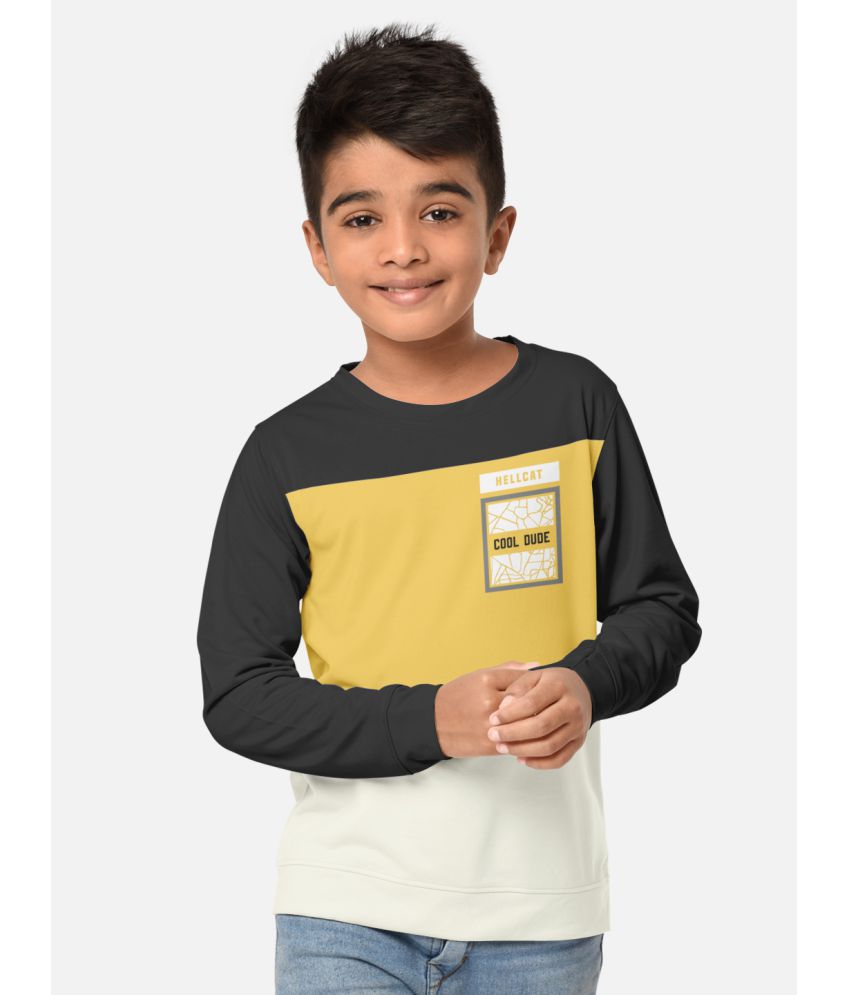     			HELLCAT - Dark Grey Cotton Blend Boy's T-Shirt ( Pack of 1 )