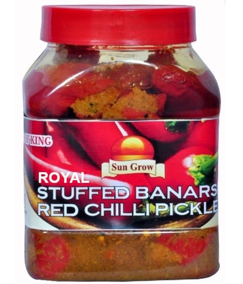     			Sun Grow Organic Royal Stuffed Banarasi Red Chilli Pickle Achaar (Taste of Banaras) Pickle 1 kg