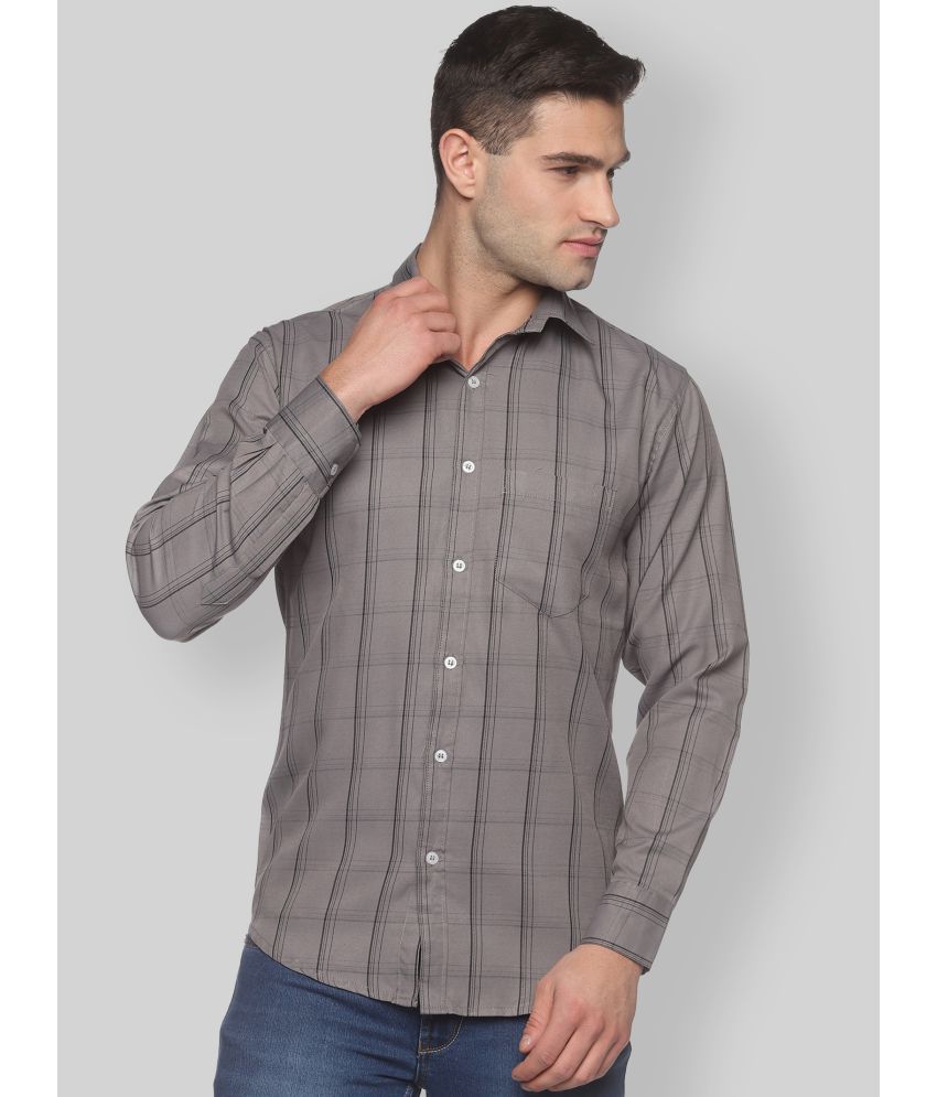     			YHA - Grey 100% Cotton Regular Fit Men's Casual Shirt ( Pack of 1 )