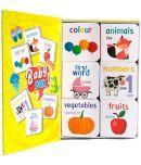 The Book tree -Picture book  Baby Box for early learning  , Gift Set of Small 6 Board Book for Children Age 0 - 2 Years ,  12 Pages Board Book -  my first word book , colour book , animal book , fruits book , number book , vegetable book